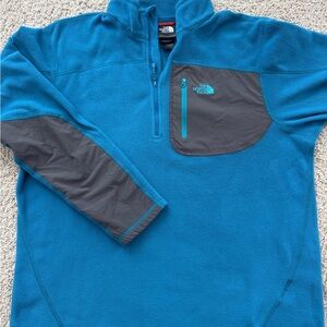 The North Face Teal Fleece Jacket Quarter Zip Lightweight